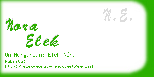 nora elek business card